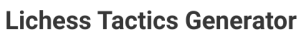 Lichess.org tactics